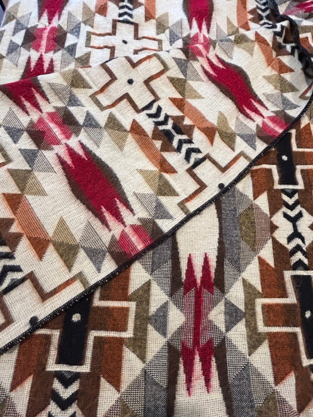 Artesanias Sudamerica KAY 100% Alpaca Wool Blanket Veg Dyed